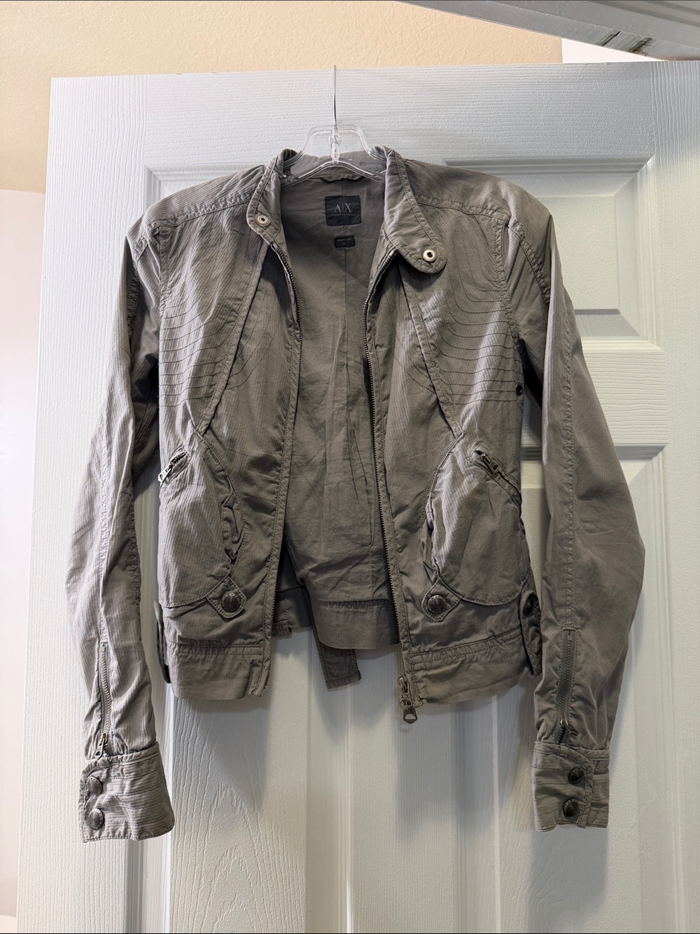 A/X Armani Exchange Taupe Utility Jacket